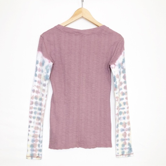 Free People We The Free Big Sur tie-dye, long sleeve ribbed top - Picture 3 of 13